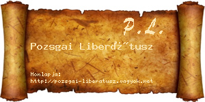Pozsgai Liberátusz névjegykártya